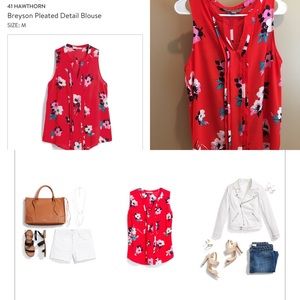 41 Hawthorne Breyson Pleated Blouse